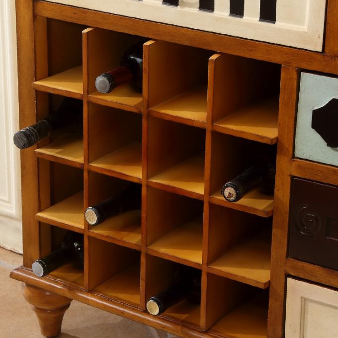 MDF Board 108cm Height European Retro Drinks Storage Living Room Cabinet 3