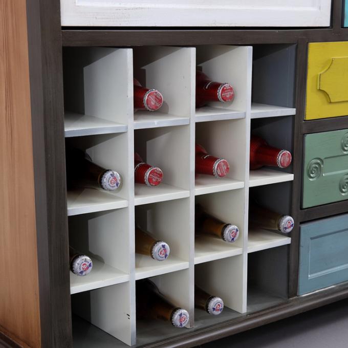 MDF Board 108cm Height European Retro Drinks Storage Living Room Cabinet 6