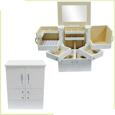 KD Package NC Painting Wooden Makeup Cabinet Space Saving Furnitures
