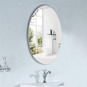 Used In Bathrooms Toilets And Bedrooms Oval Frameless Wall-Mounted Makeup Mirror
