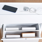 Wooden Home Smart File Cabinet white color With Wireless Charger