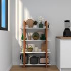 Four Tier Wooden Storage Rack Glaze For Bedroom Living Room Office Kitchen