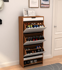 Three Layer MDF Shoe Wooden Cabinet With Shaker Door