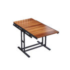 Metal Rack 5 Tier E1 MDF Mahogany Wooden Folding Dining Tables