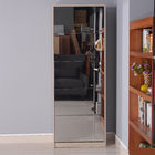 Wooden Simple Brown Mirror Shoe Rack Cabinet For Apartment And Storage room