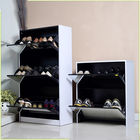 40 Pairs 15mm MDF Wood 185cm Mirrored Shoe Cabinet