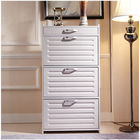 White 120* 63*30cm Waterproof PVC Veneer Shoe Storage Cabinet