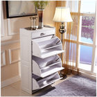 White 120* 63*30cm Waterproof PVC Veneer Shoe Storage Cabinet