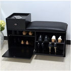 Black Knock Down Package Space Saving Entryway Shoe Bench