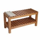 Disassembly Structure Teak Wood Solid Wood Shoe Bench