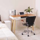 Shipping from U.S. warehouse-KD Packing Modern White 2 Drawers Solid Wood Study Desk
