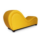 Bedroom Yellow Strong Spring 165CM Length Sex Sofa Chairs