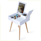 MDF Board 34cm Height Make Up Wooden Table With Mirror