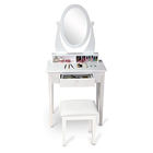 ISTA Test MDF NC Painting Solid Wood Dressing Table With Mirror