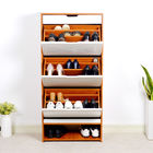 Height 147cm Color Matching Shoe Cabinet 3 Layer EU MDF Melamine