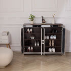 E1 Modern MDF Mirrored Shoe Cabinet 140cm Height Hallway Console Table