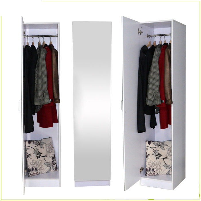 Floor Standing 70.47 Inch Wooden Clothes Wardrobe With Clothes Rail