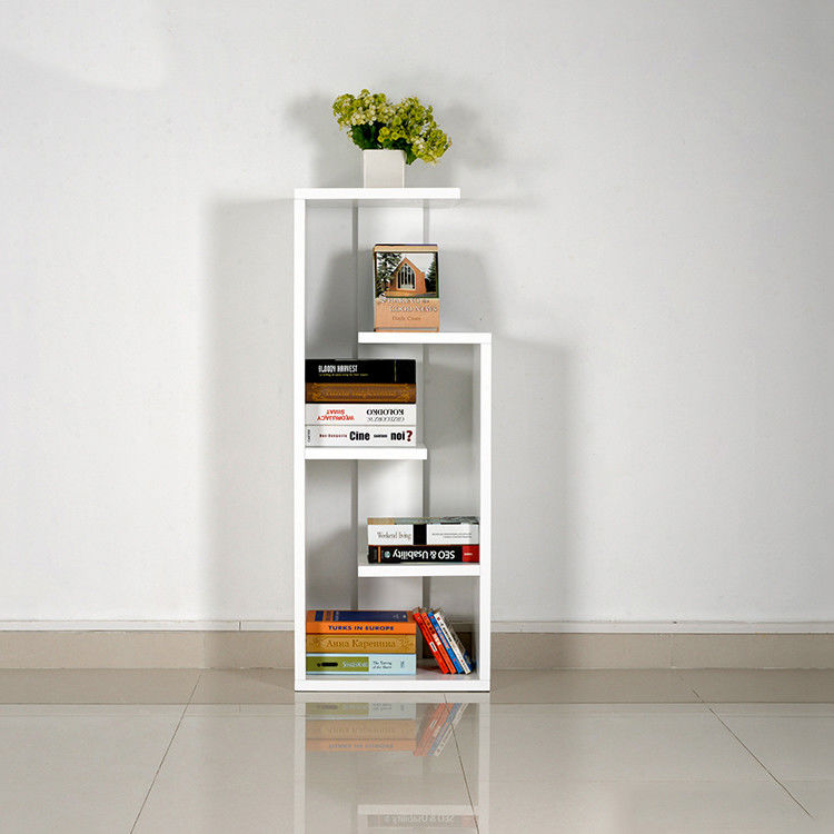 Living Room White 120cm E1 MDF Wooden Corner Bookshelf