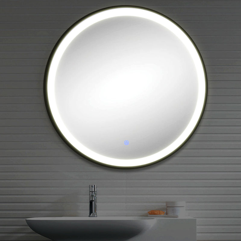 4mm Bathroom Vanity Wall Mounted Mirror 1.18" With LED Lighting