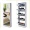Bedroom White 25kg 29pcs Panels Mirrored Shoe Cabinet