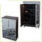 Living Room Brown 4 Tier 39.4inch Mirrored Shoe Cabinet