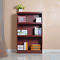 Knock Down Package MDF Melamine Wooden Corner Bookshelf