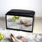 Double Layers 63*34*42 Cm Leather Cover Mirrored Shoe Cabinet