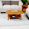 Retro Oval NC Painting Rubberwood MDF Coffee Tables