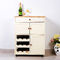 Height 91.3cm Minimalist Style French Wine Bottle Rack With 4 Wheels