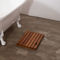 Sustainable 1.42 Inch Teak Bathroom Mat 23.62cm Length Non Slip Solid Wood Color