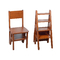 Ladder Back Wooden Folding Dining Chair Multi Functional Transformed Chair Ladder
