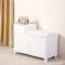 White Retro Style Shoe Rack With Seat E1 MDF Shoe Storage Bench With Cushion